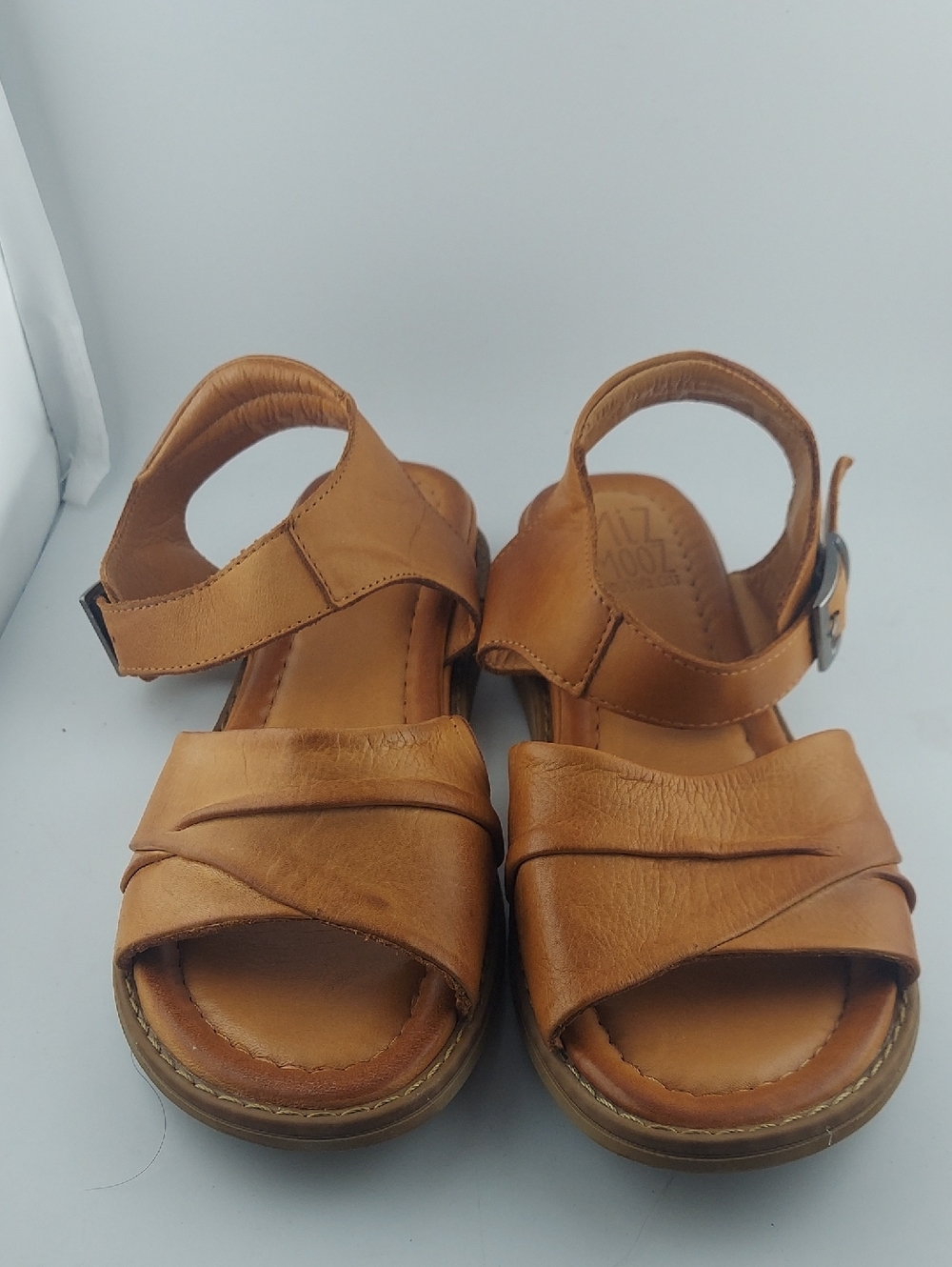 Miz Mooz  Tan Leather Strap Sandals
